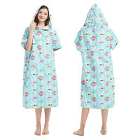 Serviette à capuche recyclée à séchage rapide sans sable/poncho de surf-taille adulte avec poche