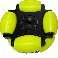Roue omnidirectionnelle robuste de 254 mm (10 pouces) NW254A, capacité de charge de 500 kg, roue multidirectionnelle en acier recouvert de PU pour équipement industriel AGV