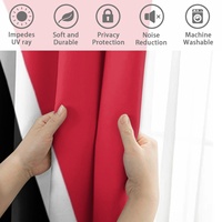 Rideau occultant en polyester recyclable à motif drapeau de Trinité-et-Tobago, isolant thermique pour une meilleure nuit de sommeil dans la chambre