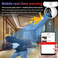 Caméra de sécurité WiFi double bande 5G 2.4G TUYA APP 355 °   Caméra mobile inclinable et orientable avec surveillance à distance et alertes push en temps réel