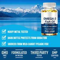 Capsules molles d'huile de poisson Oméga-3 Halal en gros avec EPA DHA, 60 unités, complément alimentaire