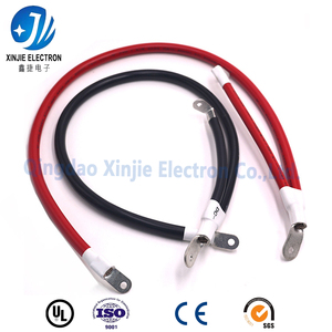 Özel Kırmızı/Siyah Yüksek Akımlı DC Akü Kablo Seti - Güneş Enerjisi, Karavan, Otomotiv ve Enerji Depolama Sistemleri için Kalaylı Bakır Teller - Product Image 1