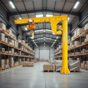 Электрический поворотный консольный кран грузоподъемностью 0,5 тонны с вращением на 360° и высотой подъема 1-20 м, малый передвижной козловой кран - Product Image 1