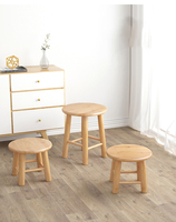 Banc pour enfants en bambou écologique tabouret en bois massif escabeau rond tabourets d'assise ronds pour adultes