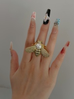 Élégant exquis polyvalent petite abeille anneau thème insecte Style naturel jolis bijoux de mode fête accessoires quotidiens cadeaux