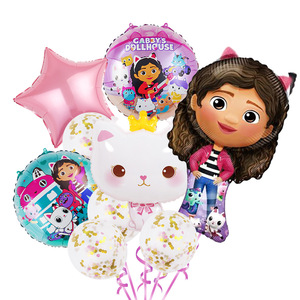 Vente en gros, ensemble de ballons en aluminium pour maison de poupée <span class=keywords><strong>Gabby</strong></span>, ballons ronds de décoration de fête d'anniversaire en forme de boule - Product Image 6