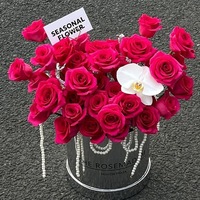 Bouquet de roses éternelles modernes de qualité supérieure dans un coffret cadeau – Fleurs éternelles pour la fête des Mères, Thanksgiving et la Saint-Valentin