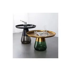 Forme de champignon design unique décoration intérieure style moderne table basse ronde personnalisée