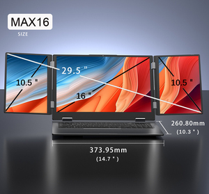 Ordinateur portable professionnel à trois écrans pour diffusion en direct, 16 pouces, processeur Core i7 13e génération, 64 Go de RAM, double canal, 3 moniteurs pour les entreprises - Product Image 2