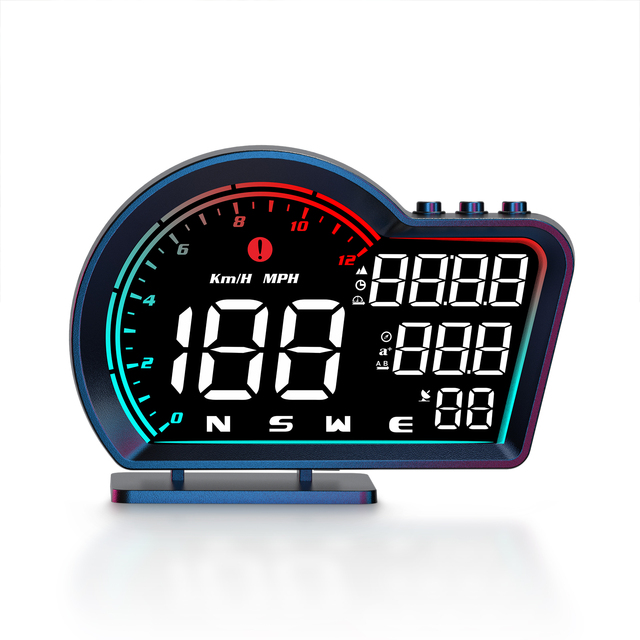 Universal Colorful Car GPS Smart Gauge HUD G16 Head up Display Speedometer Projector With Compass Tripmeter Overspeed Alarm