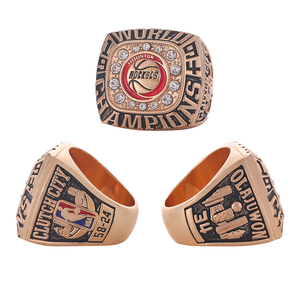 Hot N Ba 1994 <span class=keywords><strong>Houston</strong></span> Rockets Vô Địch Nhẫn Nam Hợp Thời Trang Hợp Kim Đồ Trang Sức Cross-Biên Giới Bán Buôn Từ Các Nhà Sản Xuất - Product Image 1