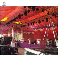 Shinestage - Soporte de Escenario Plegable de Aleación de Aluminio Portátil, Soporte de Exhibición para Conciertos al Aire Libre, Color Negro/Plateado