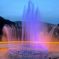 Fuente de Agua Musical Moderna para Exteriores con Luces LED RGB y Control Inteligente para Decoración de Lagos y Jardines