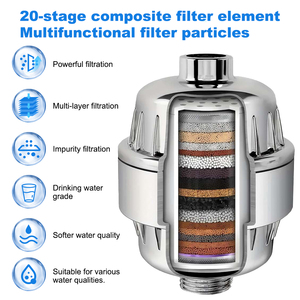 Nhà máy tùy chỉnh tap lọc nước DN15 Kích thước giao diện kích hoạt bộ lọc carbon vòi hoa sen đầu lọc với hộp mực thay thế - Product Image 3