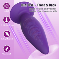 Plug anal vibrant en silicone premium avec télécommande sans fil et base à ventouse, jouets sexuels pour couples