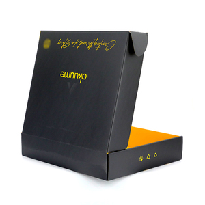 Mới nhất tùy chỉnh bao bì hộp có thể tái chế giấy màu đen bao bì sóng hộp bưu phẩm đen hộp sóng với logo - Product Image 6