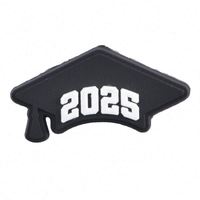 Vente en gros pas cher Senior 2025 Graduate thème chaussures breloques pour enfants cadeau éducation école décoration pour sabot chaussure pantoufle sandales