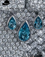 Chaîne cubaine Hip Hop en or 9K 10K 14K 18K avec pendentif lettre en diamant de laboratoire VVS et saphir glacé, collier prénom de luxe pour rappeurs