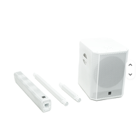 Enceinte colonne active sans fil Bluetooth HYANKA S1503W, fournie par l'usine chinoise, 45Hz-20KHz, blanche, pour fêtes et événements en direct