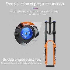 WAKE จักรยานเสือภูเขาดาวน์ฮิลล์มงกุฎคู่ความดันอากาศส้อม 26/27.5 นิ้วโช้คอัพส้อม Damping ส้อมด้านหน้า - Product Image 6