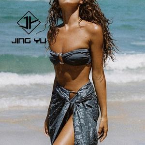 Fabricante de Bikinis, Accesorios Metálicos Hawaianos, Traje de Baño Personalizado, Conjunto de Bikini de Nylon Reciclado - Product Image 5