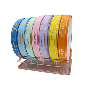 Pita Satin Poliester dengan Logo Cetak Foil Emas Kustom, Pita Grosgrain untuk Dekorasi - Product Image 5