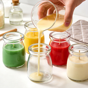 Piccolo Contenitore in <span class=keywords><strong>Vetro</strong></span> Trasparente Rotondo per Caramelle, Budini, Yogurt, Spezie, Miele - Barattolo in <span class=keywords><strong>Vetro</strong></span> all'Ingrosso - Product Image 4