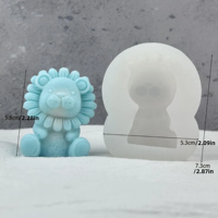 Moule à bougie en silicone en forme de lion mignon pour la fabrication de bougies parfumées, artisanat en résine, décoration de la maison, vente en gros