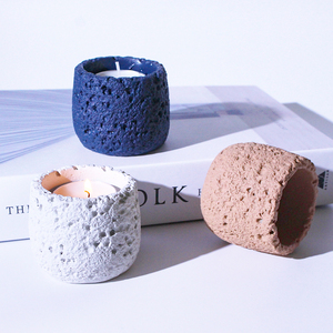 Conteneurs à bougies vides personnalisables avec logo, écologiques, pots à bougies fantaisie en ciment sur mesure - Product Image 3