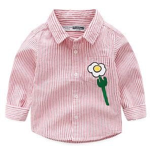 Camisa de Niño a Rayas con Bordado Abstracto de Algodón de Manga Larga con Tirantes de Ali Express Turquía - Product Image 4