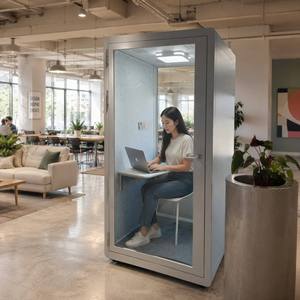 Cabina Telefónica Insonorizada Móvil para Oficina, Sala de Reuniones Pequeña para Varias Personas, Vidrio a Prueba de Explosiones, Personalizable, Estudio Interior Silencioso - Product Image 2