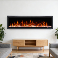 Cheminée électrique murale à télécommande avec flamme artificielle décorative pour intérieur