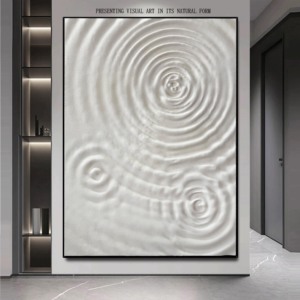 2025 Bán Buôn Tùy Chỉnh Tường Trừu Tượng Nghệ Thuật Wabi Sabi Khách Sạn Tường Nghệ Thuật 100% Handmade 3D Kết Cấu Thạch Cao Sơn - Product Image 2