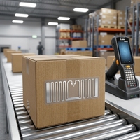 Étiquette RFID souple UHF en PET à prix d'usine, encoche RFID humide, codage personnalisé, autocollante