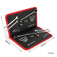 Kit d'outils de réparation automobile multifonctionnel portable SUBORUI, jeu de clés à douilles à cliquet avec pochette de rangement