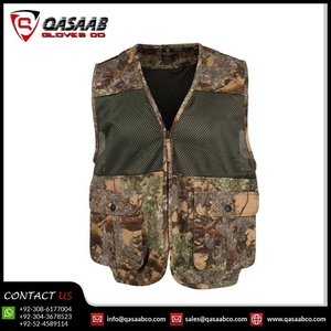 Chalecos de tiro de caza con cremallera y Bolsillo grande de camuflaje ligero de malla multifuncional personalizado - Product Image 2