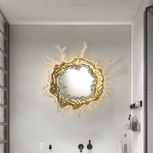 Lámpara de Pared LED Redonda Decorativa de Lujo Moderna para Sala de Estar, Dormitorio, Baño, Atenuable, Pantalla Dorada, Alto CRI 90 Ra90 - Product Image 1