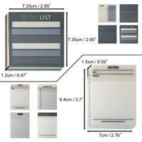 Bloc-notes autocollant PET, forme carrée ou rectangulaire, pour l'école ou le bureau, imperméable, translucide, bloc-notes adhésif, logo personnalisé, blocs-notes mémo