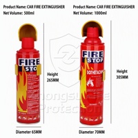 Extincteur à mousse portable de 500 ml avec support pour voiture, véhicule, bureau, cuisine, équipement de sécurité incendie, fourni par l'usine