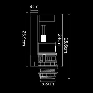 BJ-1411 Chất lượng cao cổ điển tuôn ra Van lắp ráp nhựa phù hợp cơ chế cho dual-tuôn ra hai mảnh khách sạn nhà vệ sinh bể nước - Product Image 3