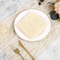 Serviettes en gaze de 20x20 pouces, boho moderne, décor de table froissé, serviettes solides, maison, mariages, fêtes, avions