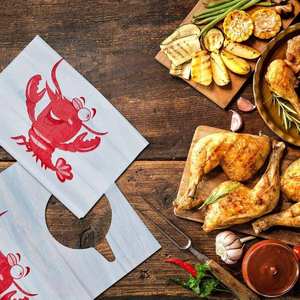 Baberos Desechables Blancos Personalizados de Polietileno para Adultos, Baberos Divertidos Impermeables de Plástico para Mariscos - Product Image 2