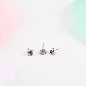 ฝาครอบลูกปัดรูปดาวห้าแฉกสแตนเลสสำหรับทำเครื่องประดับ DIY อุปกรณ์เสริมรูปทรงเรขาคณิตดอกพลัมหัวใจพีช - Product Image 1