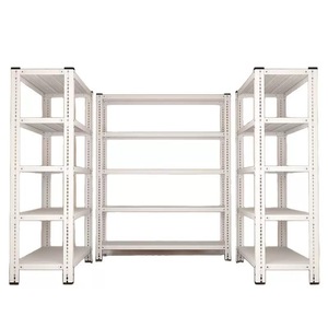 Étagère de rangement en métal blanc, unité d'étagérage d'entrepôt sans boulons, acier 1500x500x1800mm, 100kg par étagère, réglable pour garage, OEM - Product Image 3