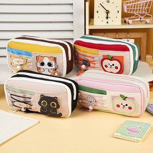 Estuche de tela con cordón de estilo nuevo 2026, adorable y a la moda para Instagram, portalápices de gran capacidad para estudiantes de secundaria - Product Image 1