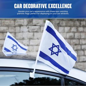 カスタマイズされたイスラエル車の旗重い旗竿セット屋外フライング広告ロゴバナー印刷 - Product Image 2