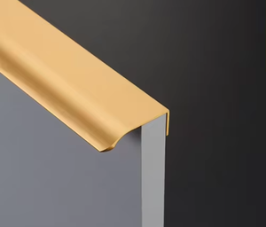Gagang Lemari/Almari Pakaian/Laci/Meja Rias dari Besi/Aluminium dengan Tampilan Tepi Rata Modern untuk Kamar Mandi/Ruang Tamu, Mudah Dipasang - Product Image 3