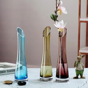 Moderno Trasparente O <span class=keywords><strong>Colorato</strong></span> Alto Sottile Singolo Fiore di <span class=keywords><strong>Vetro</strong></span> Vaso di Nozze <span class=keywords><strong>Centrotavola</strong></span> - Product Image 4