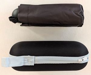 Mini 5-<b>Fold</b> Portable Umbrella with Alloy Ribs Custom Logo Dual-Use Sun & Rain UV Protection Customizable Color - Product Image 1