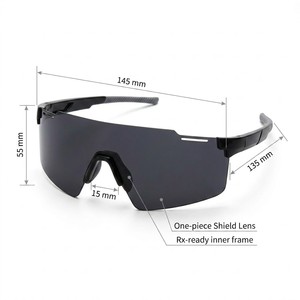 Occhiali Sportivi Personalizzabili con Logo, per Uomo e Donna, Ciclismo Outdoor MTB, Lenti Piatte ad Ampia Visione KC04-07, Campione Gratuito - Product Image 3